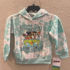 NWT Scooby Doo Ty Dyed soft fleece hooded sweatshirt with pockets!